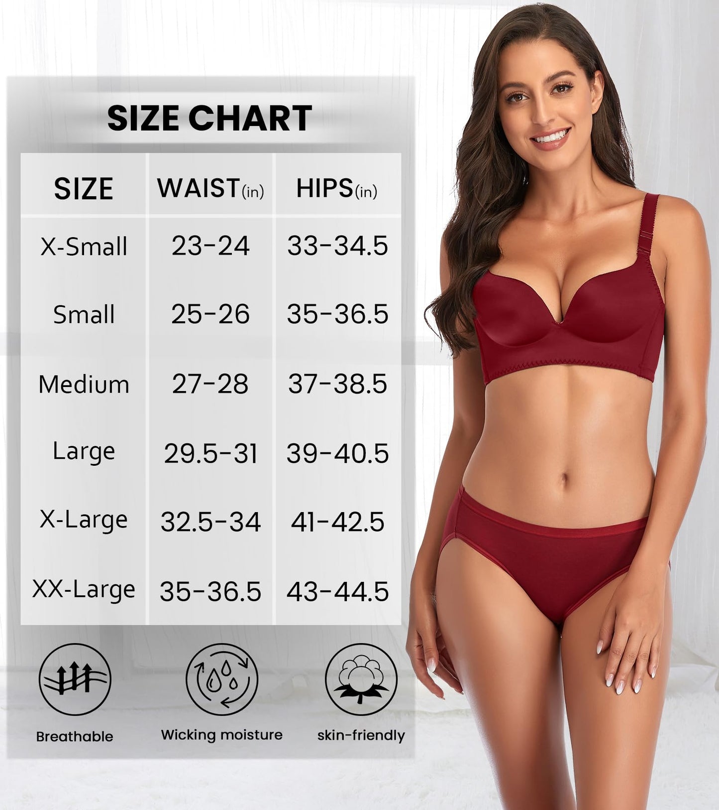Eiggam Women's Cotton Bikini Panties, High-Cut Full Coverage Elastic Cool Durable Underwear Multipack - 10 Pack, S