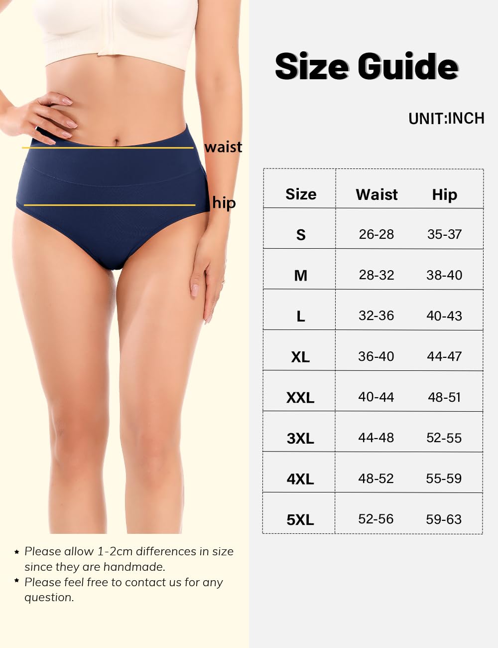 Molasus Incontinence Underwear for Women High Absorbency Period Leakproof Cotton Underwear Heavy Flow Menstrual Protective Panties Bladder Control Briefs 3 Pack,Multicolor,Medium
