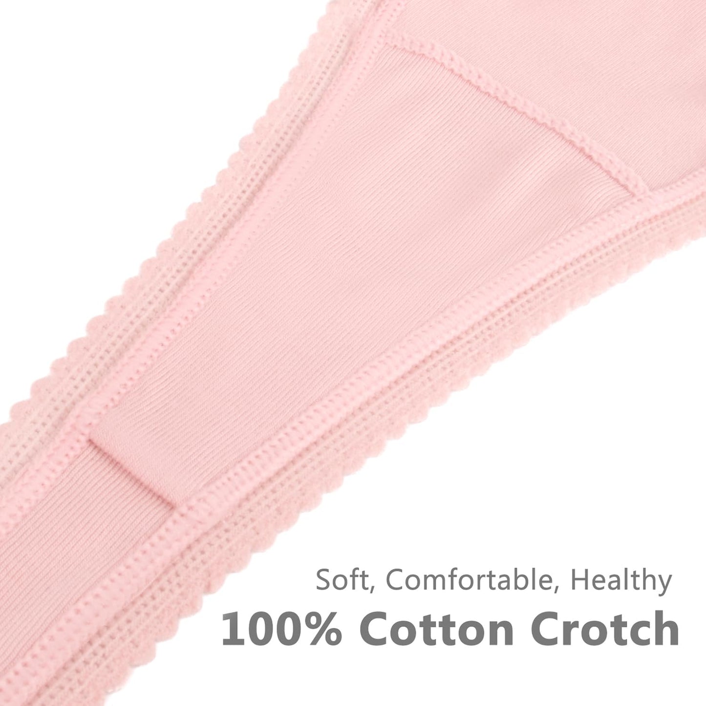 voenxe Seamless Lace Thongs for Women No Show Thong Underwear,Lady Breathable Comfort Panty Soft Laser Cut Undie,Tanga,5-Pack Basic
