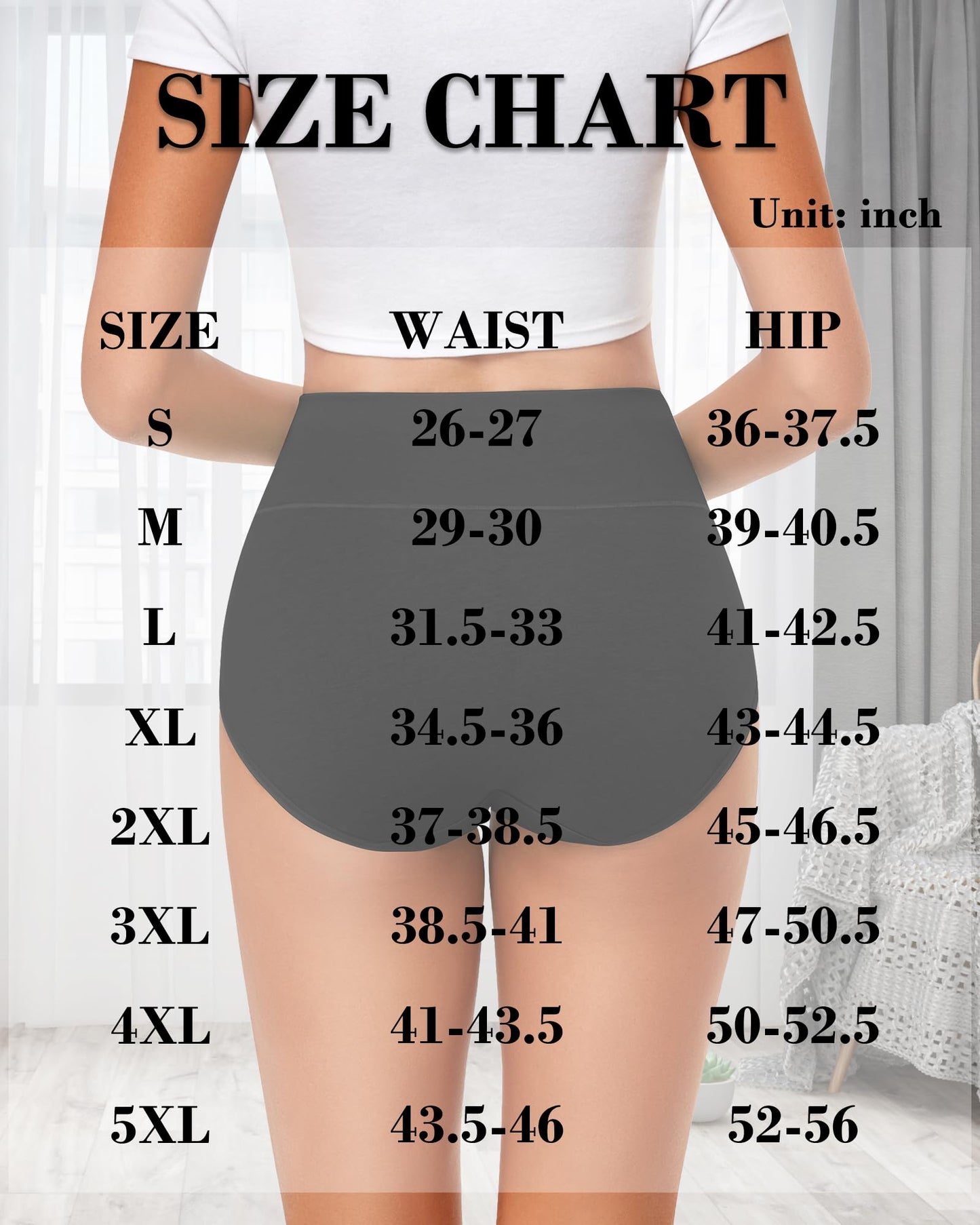 OLIKEME Womens Underwear Tummy Control Cotton High Waisted Postpartum Briefs Full Coverage Ladies Panties Multi Pack
